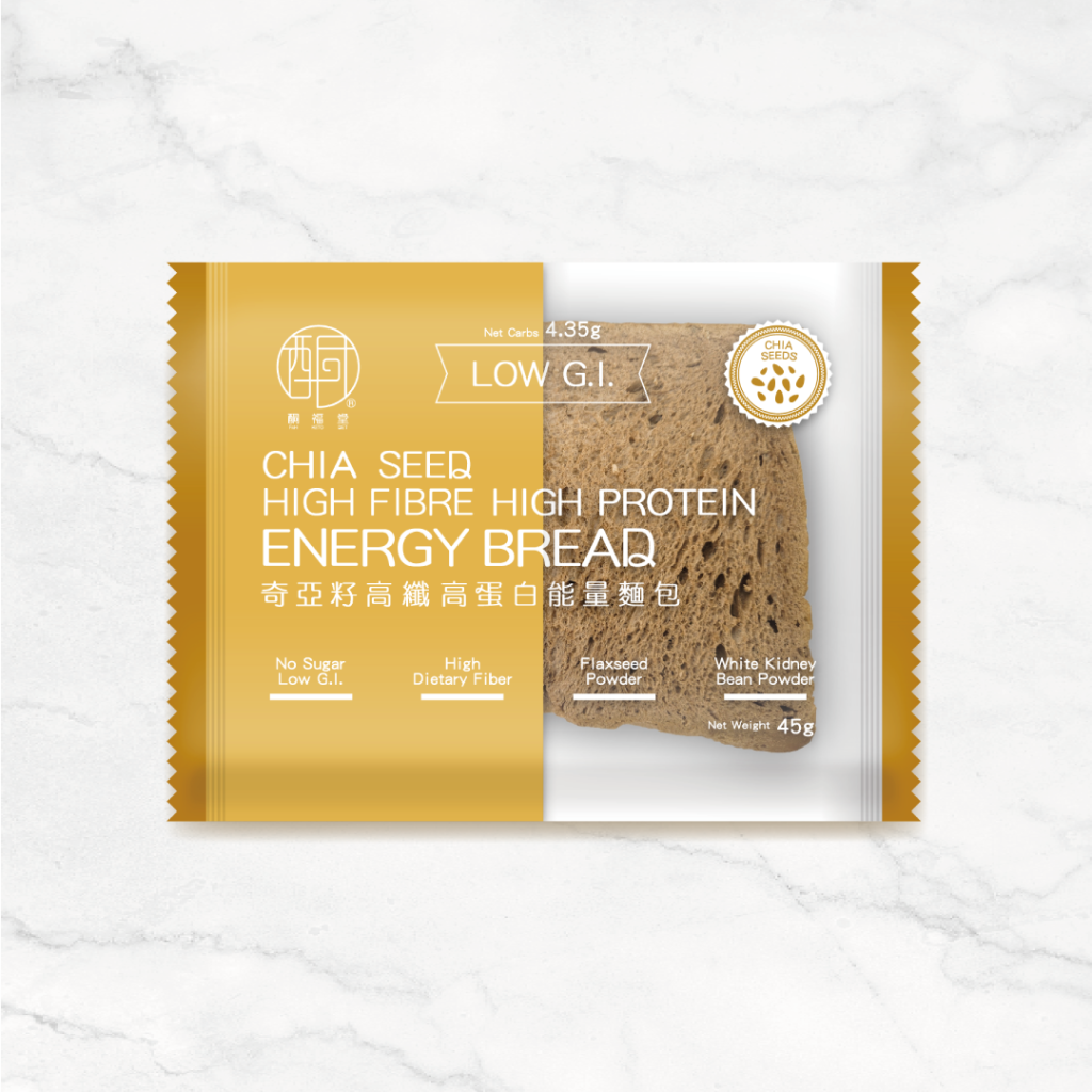 【🌟酮福堂】奇亞籽高纖高蛋白能量麵包盒裝（1盒10包）